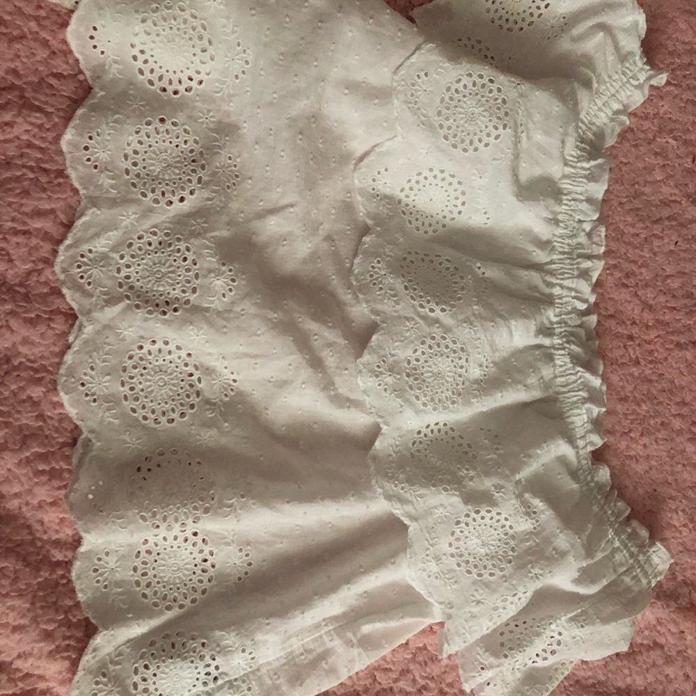embroidered white off the shoulder top